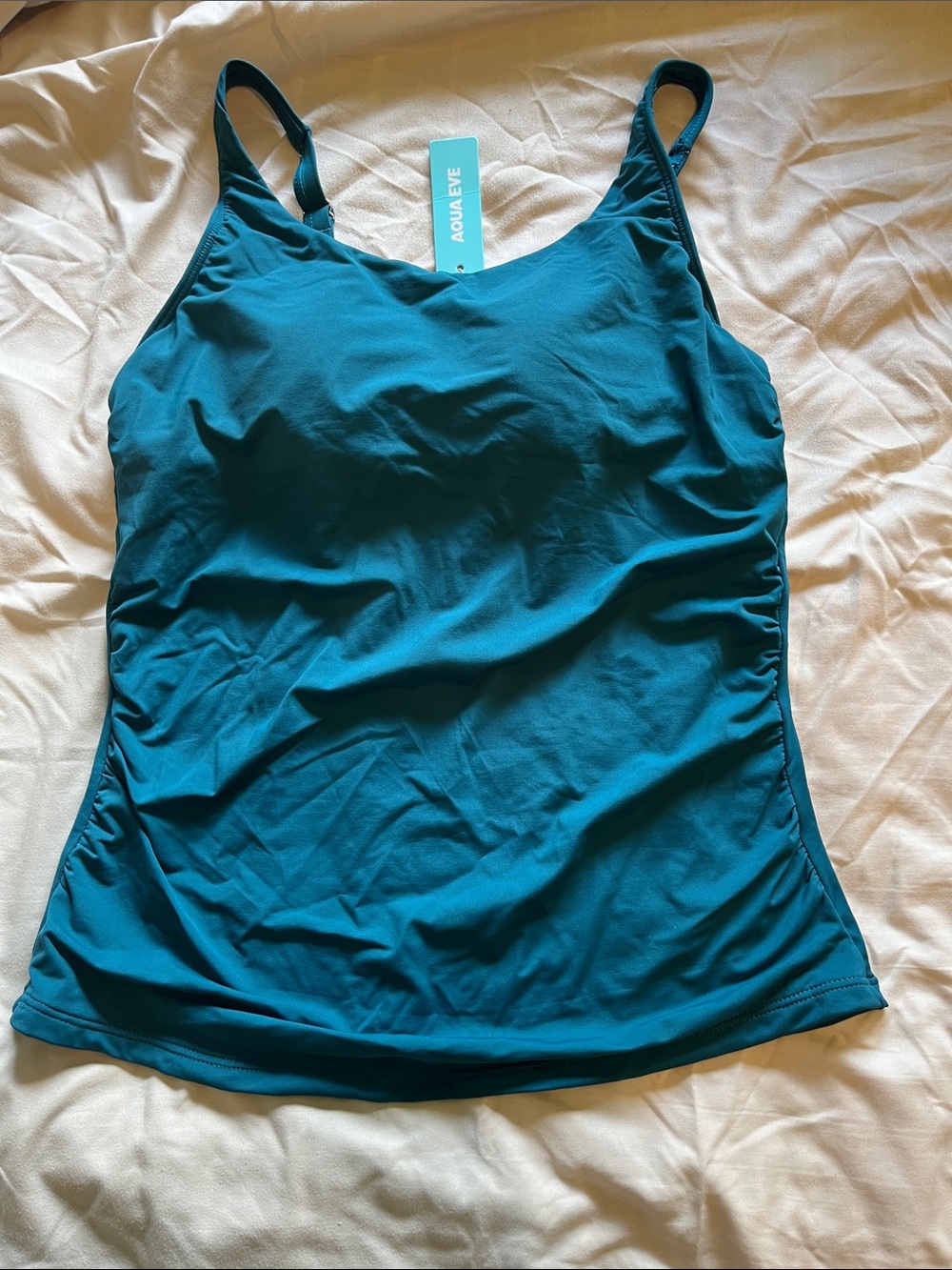 Aqua Eve M Teal One-Piece Tankini